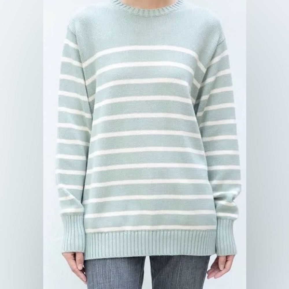 Brianna Thin Stripe Cotton Sweater